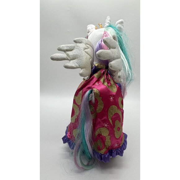 Build A Bear Princess Celestia My Little Pony Alicorn Plush w/ Crown Cape Tags - Picture 3 of 6